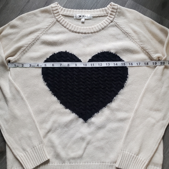 Ye Mak Heart Sweater Sz M - Picture 4 of 7